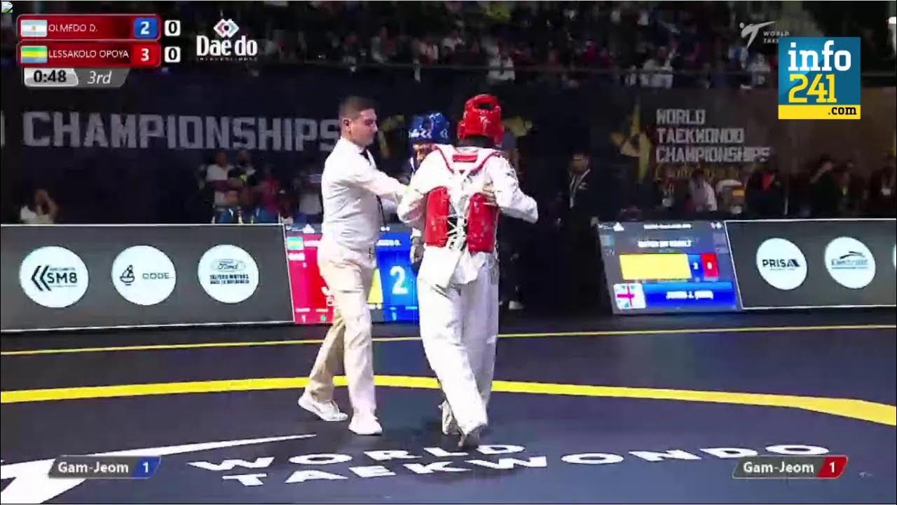 CHAMPIONNAT DU MONDE TAEKWONDO 2022 OPOYA TEDDY VS DYLAN OMELDO 80KG YouTube