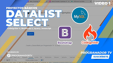 SELECT (Codeigniter 4, Mysql, Bootstrap 5) : Mostrar, Editar, Eliminar, Agregar y Listar ( Video 1 )