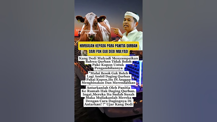 Kang Dedi Mulyadi Himbau Panitia Qurban Jangan Pakai Kupon !! #shorts #dedimulyadi #qurban