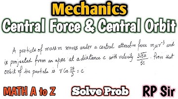 A particle of mass m moves under central attractive force m(mu)r^-3 and is projected from an aps at