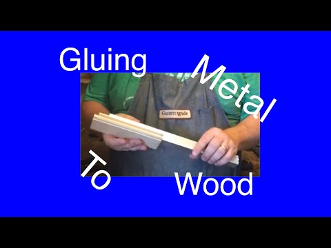 Gluing metal to wood