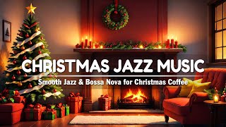 Christmas Jazz Instrumental Music  Cozy Christmas Ambience with Fireplace to Work, Study, Relax