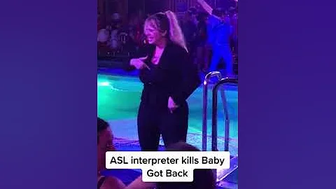 ASL Interpreter slaying Baby Got Back #shorts #funny