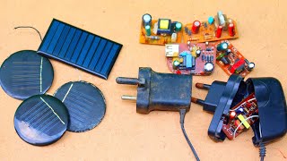 Awesome uses of old solar panels and old mobile charger | flashlight | LED bulbs