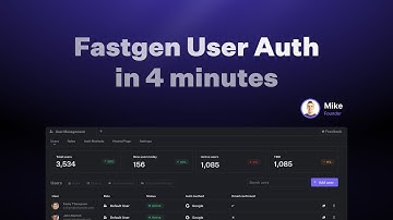 Fastgen User Auth explained in 4 minutes