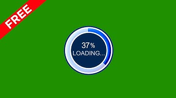 Loading bar circular 5 options green screen video