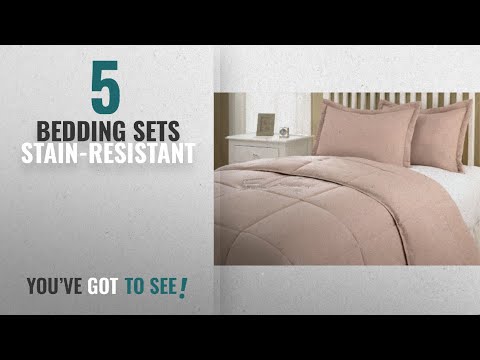 top-10-bedding-sets-stain-resistant-[2018]:-stayclean-water-&-stain-resistant-comforter-mini-set,