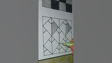 easy zentangle #100daysofzentangle2024 #zenart #zentangledoodle #zenpatterns #doodleart #illusion