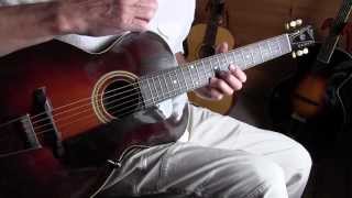 Fingerpicking Blues on a 1925 Gibson L3 archtop guitar chords