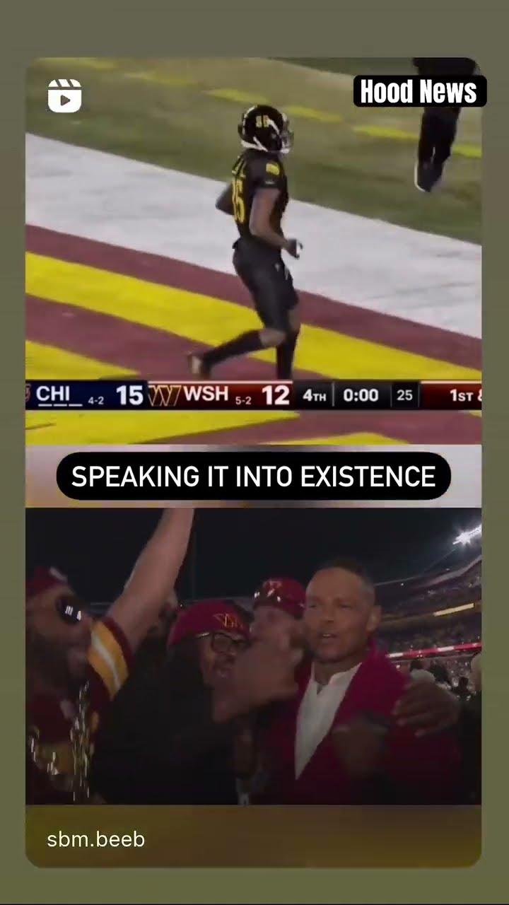 Speaking it into existence #hoodnews #washingtoncommanders #chicagobears #fans #manifest #omg #wow