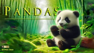 Playful Pandas: A Peek into Their Life 4K ~ Animals (Relaxing Music)