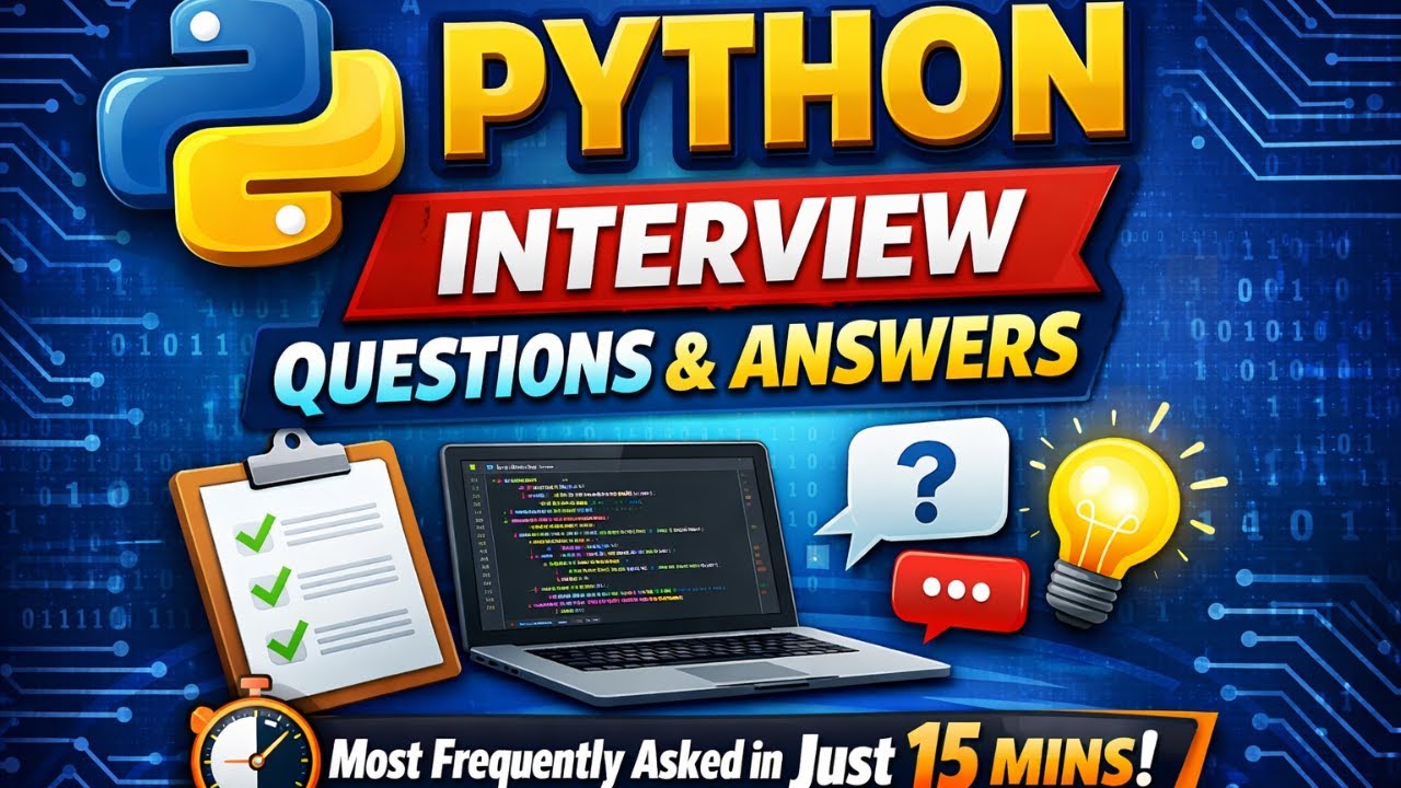 Python Interview Questions & Answers | Top Most Asked Questions