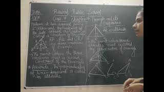 class -7 chapter -7 The triangle and it's properties