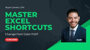 Excel Tips for Accountants: How to Change Font Color Using Keyboard Shortcuts