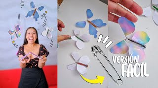 MARIPOSA VOLADORA de PAPEL | La versión más fácil🦋 !SI VUELAN! ✔️