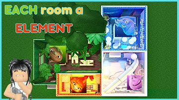 Building in BLOXBURG but each room is a different ELEMENT 🔥☁️💦🌲| Elemental MOVIE