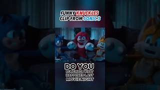 Funny KNUCKLES Clip from SONIC 3! Sonic, Knuckles, Tails and Shadow watch a scary movie!