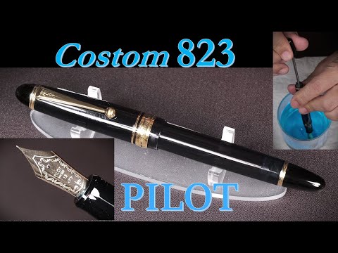 PILOT Plunger-filling Fountain Pen CUSTOM823 Black Body F-Shaped