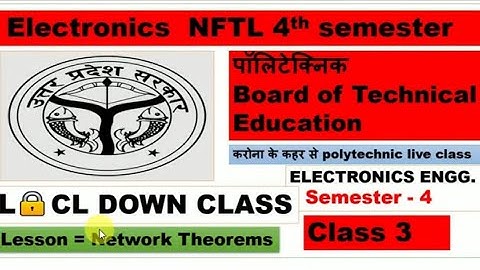 Polytechnic NFTL 4th semester Electronic engineering  | Electronics |