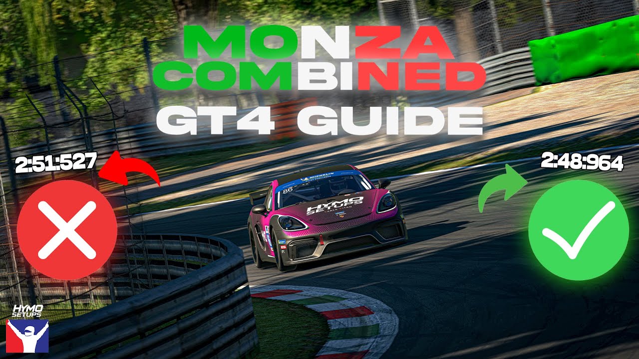 HOW TO DO MONZA COMBINED IN iRacing | GT4 Track Guide & Tips