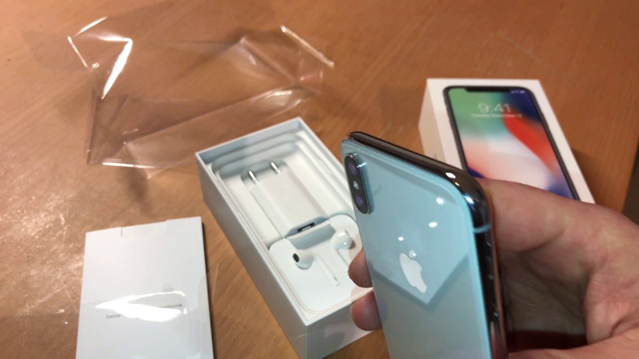 iPhone X silver 256 GB unboxing