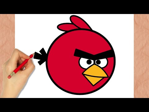 Como Desenhar o Angry Bird Vermelho