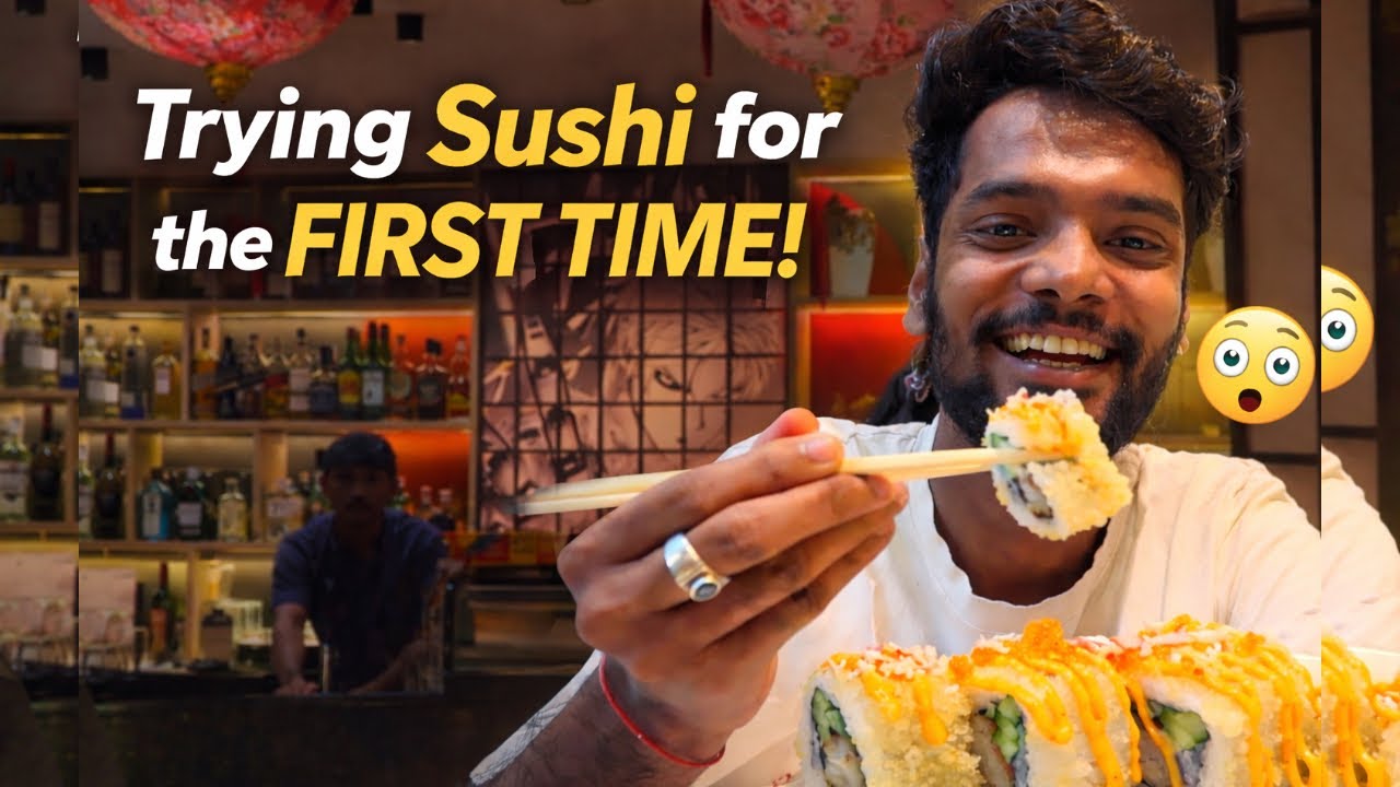 Trying sushi for the first time | vlog 5 - YouTube