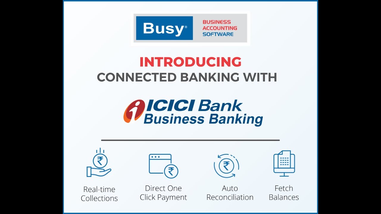 ICICI Bank Plugin inar BUSY ACCOUNTING SOFTWARE K G SOFTWARE