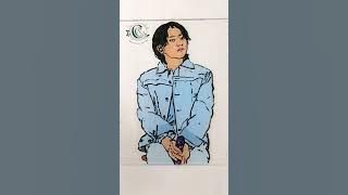 BTS JK (Jeon Jungkook) Glass Painting Challenge  @CreativeCraftArt ​