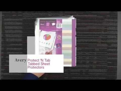 Avery Protect 'N Tab Tabbed Sheet Protectors Clear Demo