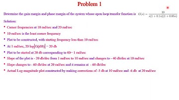 Control Systems - Lecture Series Lecture 16 Construction of Bode Plot (Part 1)