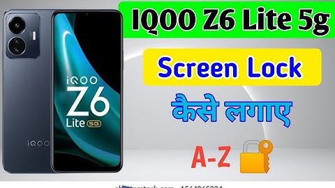 Iqoo z6 me screen lock setting | how to set screen pin, pattern, and password lock in iqoo z6 lite