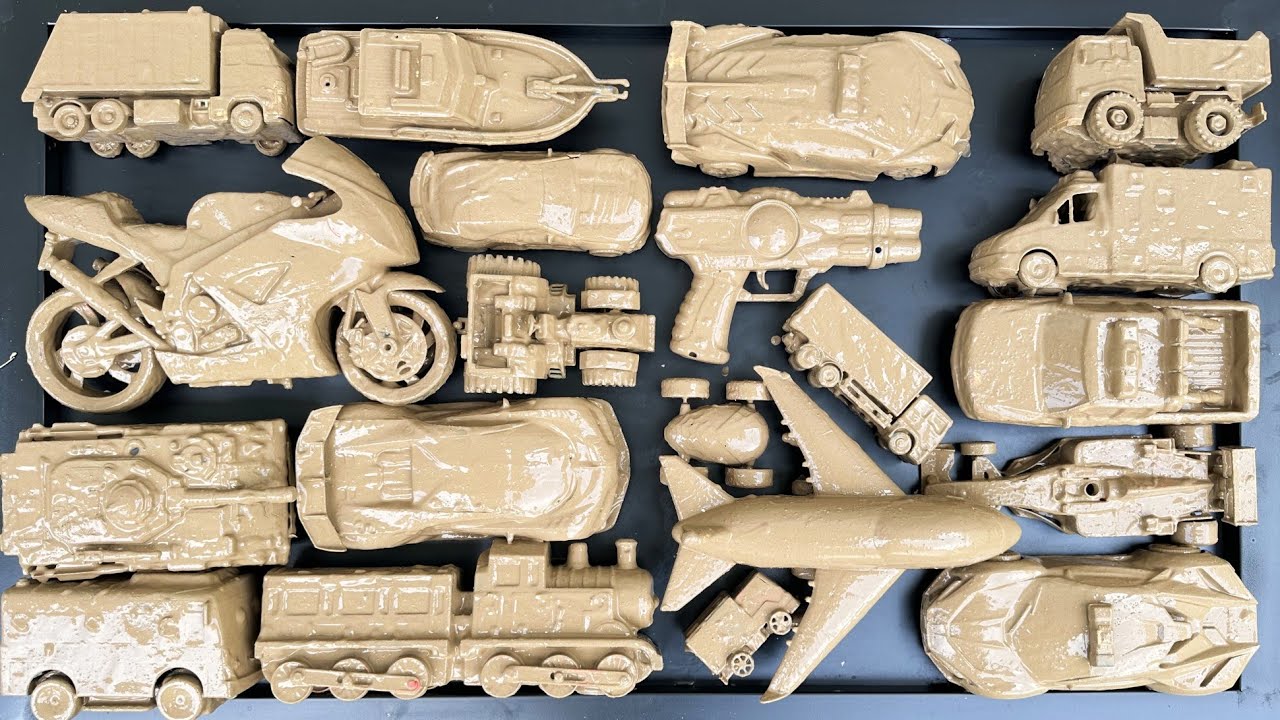 Membersihkan Mobil Mobilan, Mobil Ambulance, Mobil Balap, Dump Truck, Pesawat, Mobil Box, Mobil Jeep