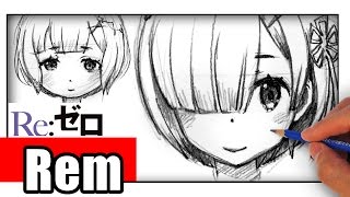 Speed Drawing Anime: How to Draw Rem from Re:zero - video Dailymotion