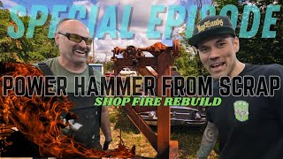 REBUILDING a Metal Shaping POWER HAMMER From Scrap Metal @ HALFASS KUSTOMS