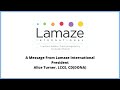 Message from Lamaze Leadership - August 2020