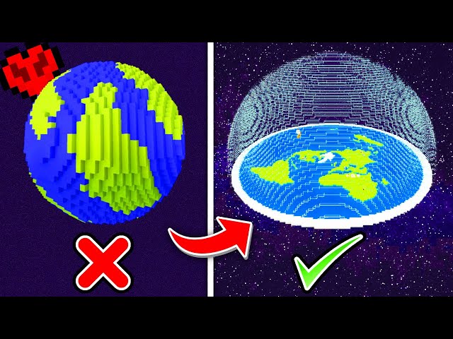 How I Made the Earth FLAT in Minecraft Hardcore! class=