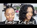 QUICK RELAXED HAIRSTYLE: 20 Min Bantu Knot Out || Heatless Waves