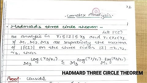 Hadmard three circle theorem proof | Complex Analysis