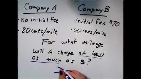 Solving a decimal word problem using a linear inequality with the variable on both sides