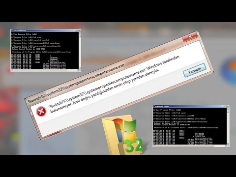 Systempropertiescomputername.exe Hatası Çözümü