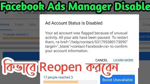 How To Problem Solve Facebook Post Boost Unavailable | Facebook Ads Account Disable 🤔😭