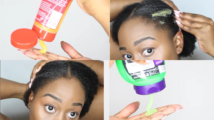 CREME of NATURE v GORILLA SNOT GEL | SLEEK LOW BUN ON 4C NATURAL HAIR