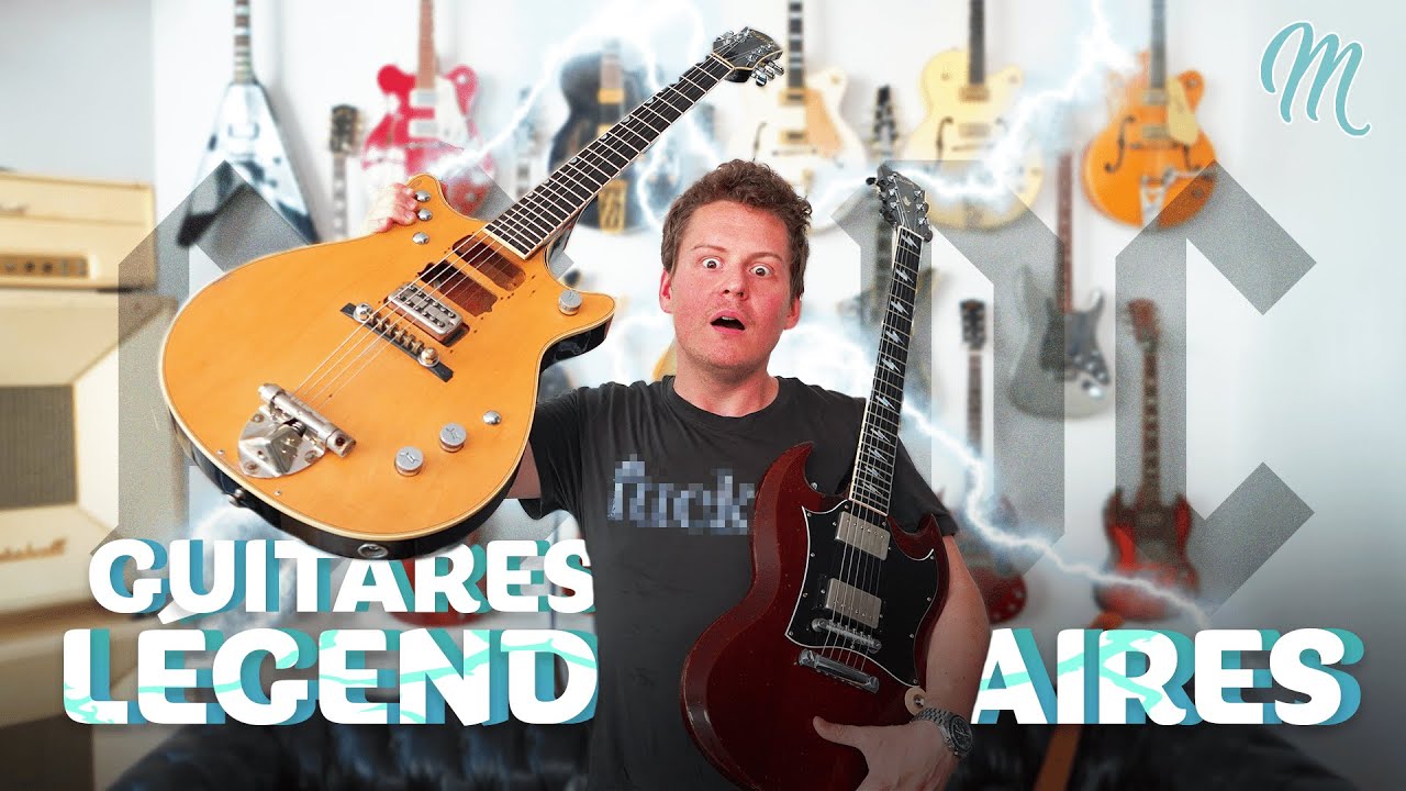 On a les guitares Légendaires de AC/DC ! Malcolm Young, Angus Young ...