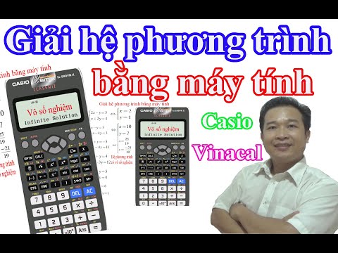 Video Giải hệ phương trình bằng máy tính Casio - vinacal - youtube