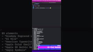 List all System Fonts installed on iOS #Shorts