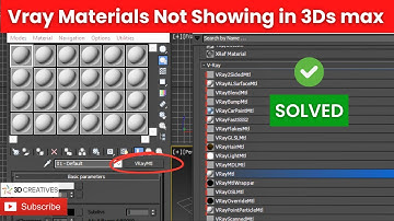 Fix Vray Materials Not Showing in 3Ds max
