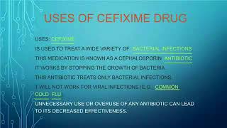 Uses and side effects of Cefixime drug in English