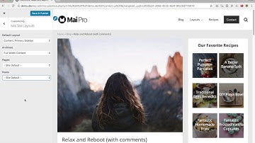 How To Set Default Layouts For Posts, Pages, And Archives In Genesis Mai Theme for Genesis.