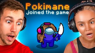 WHEN POKIMANE JOINED OUR AMONG US LOBBY (ALL GAMES)